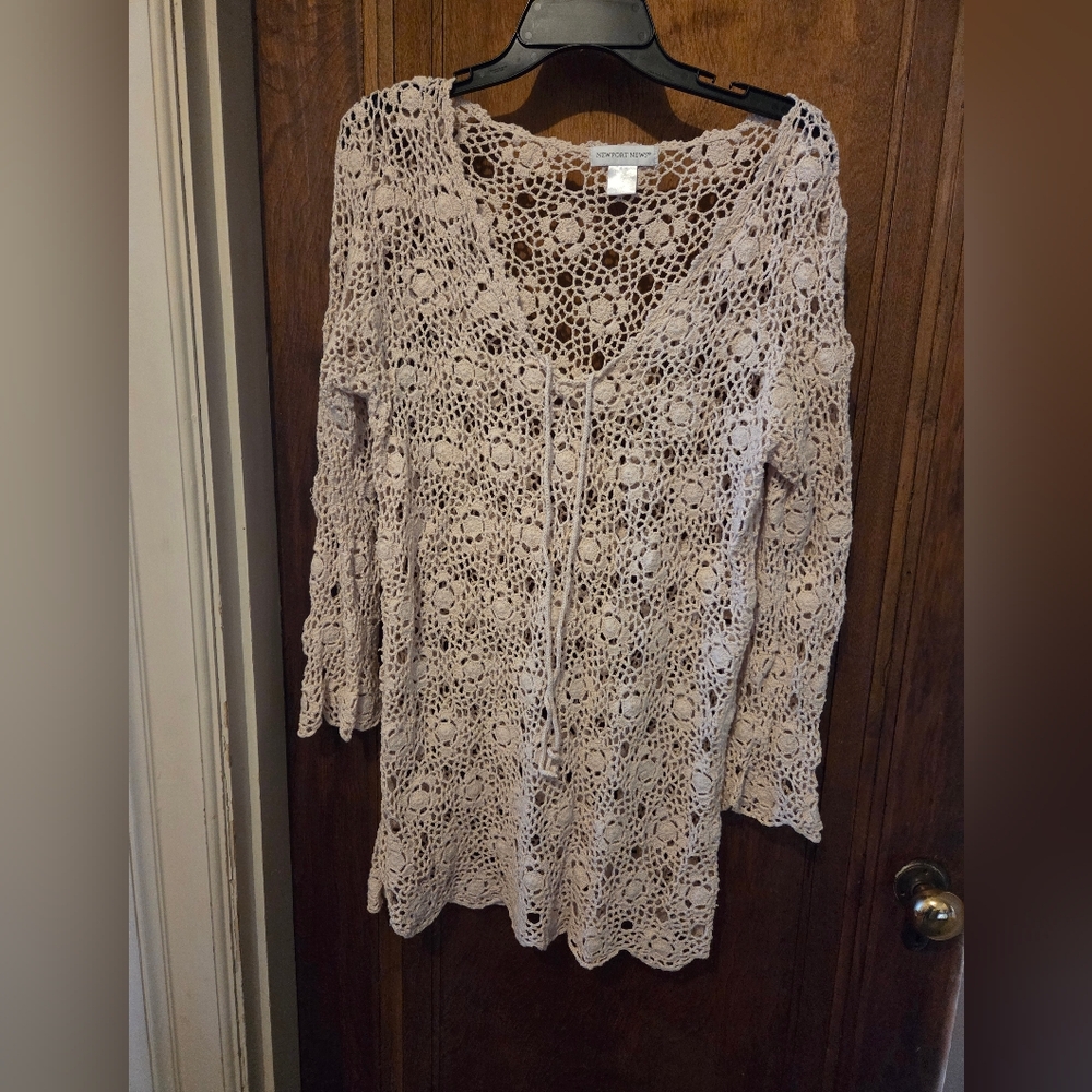 Vintage Newport News Crochet Blouse- Size Medium